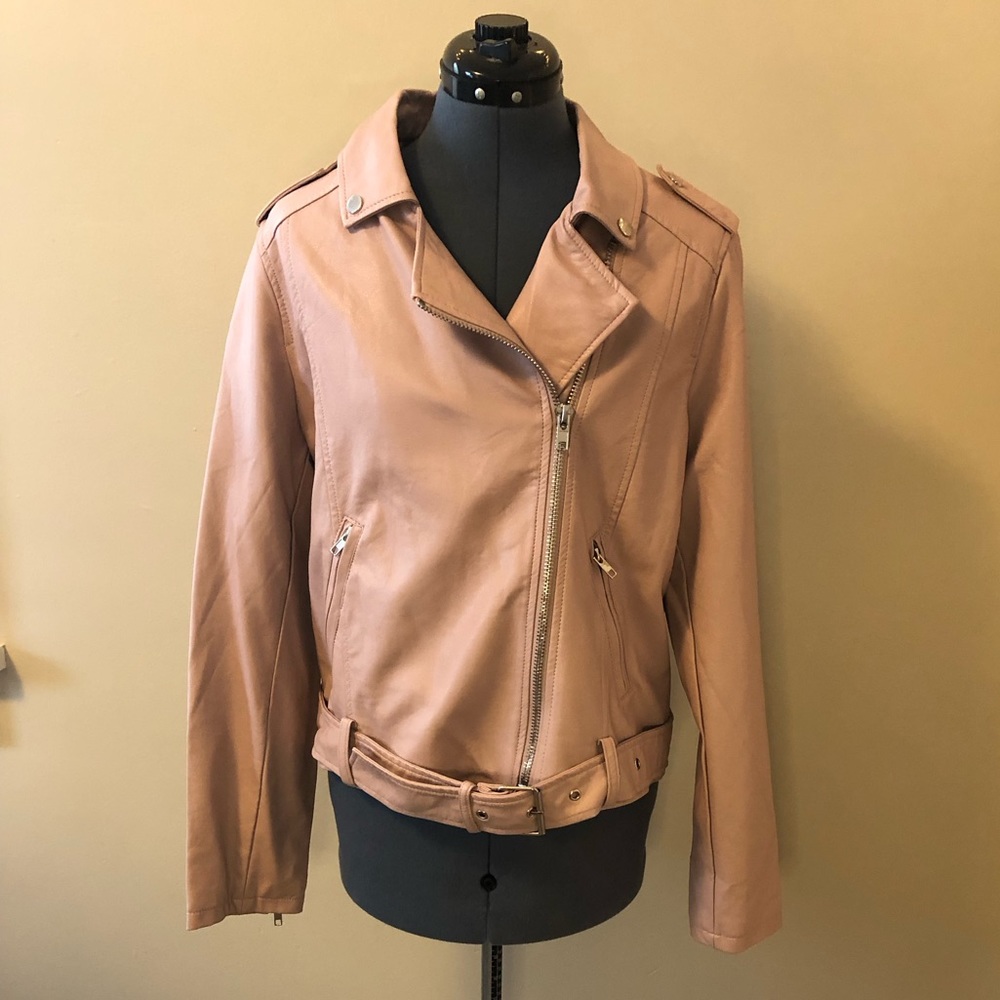 NWOT Dusty Pink Women’s Moto Jacket